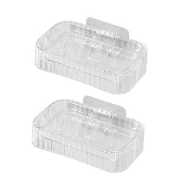 Imagem de YWJLQH 2 Saboneteiras Impermeáveis ​​resistentes para Banheiro, Chuveiro, Vaso Sanitário, Decoração, Branco Claro, Tamanho real