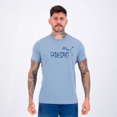 Imagem de Camiseta Puma Essentials Camo Tee Azul, G