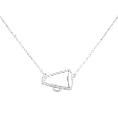 Imagem de Mikovivi Colar de torcida, presente de líder de torcida, prata para mulheres, presentes de torcida, pingente, berloque, acessórios de joias para mulheres, presentes de mamãe, Medium, revestimento de