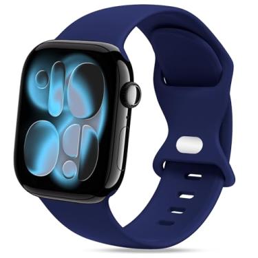 Imagem de STG Sport Pulseira de relógio compatível com Apple Watch SE séries 7/6/5/4/3/2/1 de 38 mm, 40 mm, 41 mm, 42 mm, 44 mm e 45 mm, compatível com Apple Watch SE séries 7/6/5/4/3/2/1 (38/40/41 mm, azul