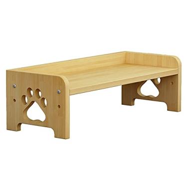 Imagem de Suporte de impressão de madeira para organização de escritório de mesa suporte de mesa ajustável estante de livros perfeito 2 organizadores de mesa para impressoras, scanner de fax, material de