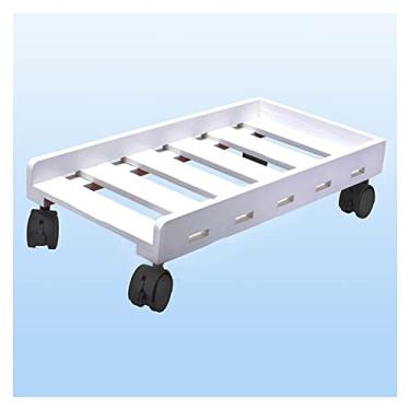 Imagem de Suporte de PC Suporte de CPU Carrinho de Torre de PC, Suporte de Radiador de CPU de Chão, Moldura Rolante com Quatro Rodas Traváveis, Suporte Branco/Preto (Cor: Ouro)