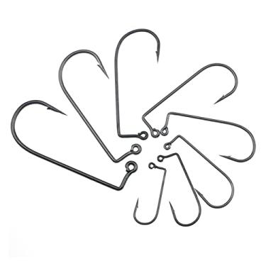 Imagem de Gancho de peixe 50 peças/saco 90 graus para amarrar moscas fio forte água salgada de água doce anzol de pesca tamanho 6 4 2 1 1/0-4/0 # anzol (tamanho 4)