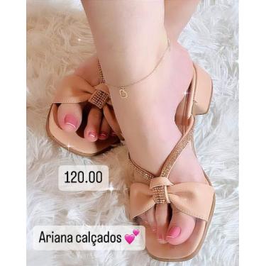 Imagem de Sandália Tamanco Strass Elegante com Salto de 2 cm - Ariana Calçados, 