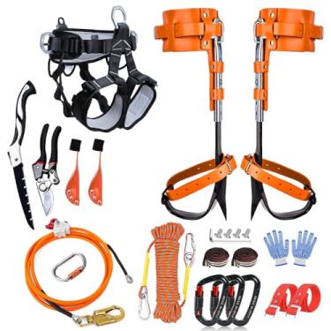 Imagem de Auckyeer Equipamento de escalada de árvores, pontas de escalada de árvores, com alças ajustáveis, pontas de escalada de árvores para trabalho em árvores