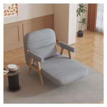 Imagem de Sofá-cama dobrável Sofá-cama, com apoio de braço, moderno encosto ajustável, Sofás conversíveis para salas estar, escritórios, pequenos espaços, apartamentos(Light grey,80cm)