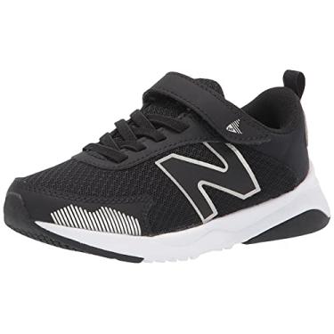 Imagem de New Balance Tênis de corrida unissex infantil Dynasoft 545 V1 com gancho e laço, Black/White/Silver Metallic, 20 BR G