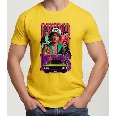 Imagem de Camiseta Camisa de Algodão Adulto Masculina Feminina  Bruno Mar s Músi