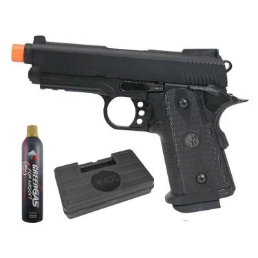 Imagem de Pistola Airsoft Gbb Hi-capa Short Blowback 6.0 + Gbb + Case