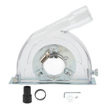 Imagem de Máquina de corte Protetor contra poeira Rebarbadora angular Protetor contra poeira Capa protetora transparente para retificação de pedra e corte de parede Feito de plástico PC