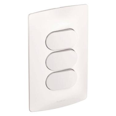 Imagem de 3 Interruptores Simples 4x2 10a Ny Branco Nereya - 663102 - Pial 3 Interr.simples 4x2 Ny Br 10a Nereya