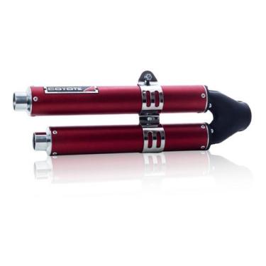 Imagem de Escape Ponteira Coyote Competition Duplo em Alumínio Colorido Anodizad