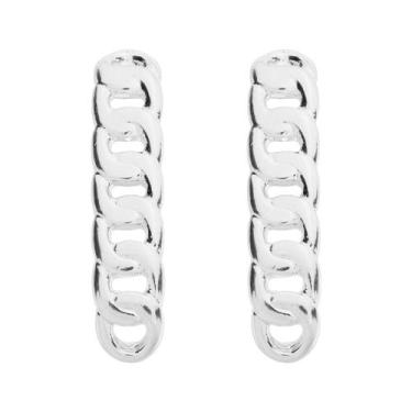 Imagem de Brinco Ear Hook Corrente Banhado a Prata 925 - Work Semijoias