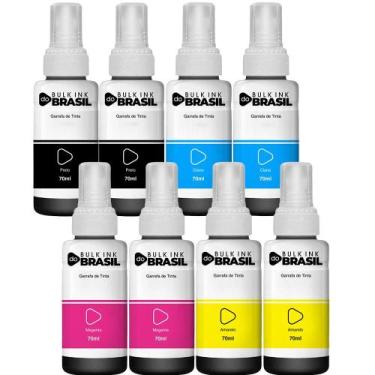 Imagem de Kit 8 Tintas Para Epson T664 L355 L365 L395 L455 L1300 L110 - Bulk Ink