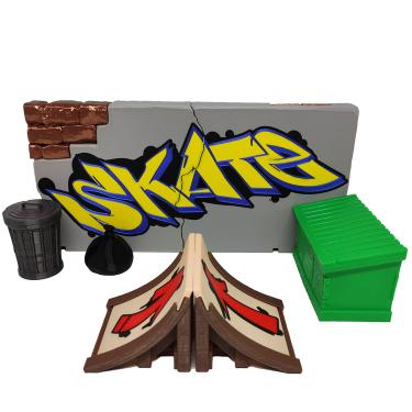 Imagem de Pista De Skate De Dedo 3D Muro Graffiti Wall Fingerboard Street