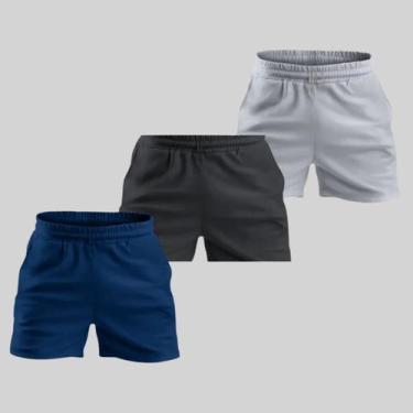 Imagem de Kit 3 Bermuda Mauricinho Esportiva Masculina Short Praia Academia Com 
