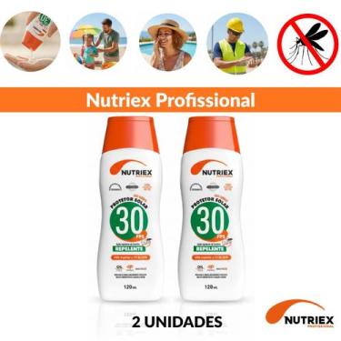 Imagem de 2 Unidades Protetor Solar Nutriex Fps30 Com Repelente 120ml