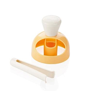 Imagem de Molde de rosquinha para fazer massa de pão, utensílios de plástico, cozinha, sobremesa, bolo, ferramenta de decoração (amarelo)