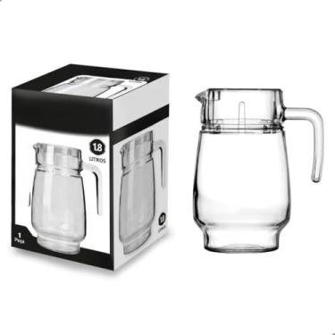 Imagem de Jarra De Vidro Com Tampa Água Refri Suco Safira 1,8 Litro
