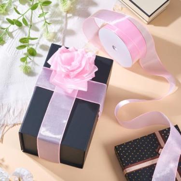 Imagem de Fita de organza de poliéster de 20 jardas/18,29 m 1,5 polegadas/38 mm de largura para decoração faça você mesmo, caixa de embrulho de presente, enfeite, pingentes, grampo de cabelo, para fazer festas