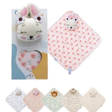 Imagem de Presente Enxoval Naninha Bebê + Bichinho Pelúcia Paninho Prendedor De Chupeta (CHAMEGO)