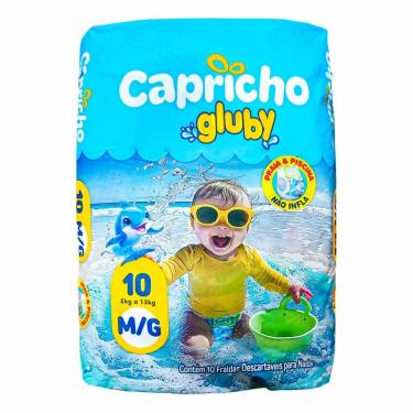 Imagem de Fralda Capricho Praia & Piscina Gluby M/G C/10