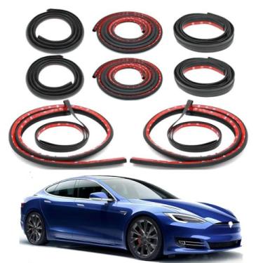 Imagem de Fita de Vedação para Portas do Tesla Model S 2020-2024, Vedação de Borracha para Carro, Isolamento Acústico, Redução de Ruído do Vento, Kit de Isolamento Acústico