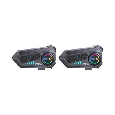 Imagem de Intercomunicador Bluetooth 5.3 Para Capacete De Moto, Headset Para 1 O