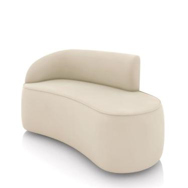 Imagem de Sofá 2 Lugares Orgânico 140 Cm Morgan Veludo Bege D03 - D'rossi