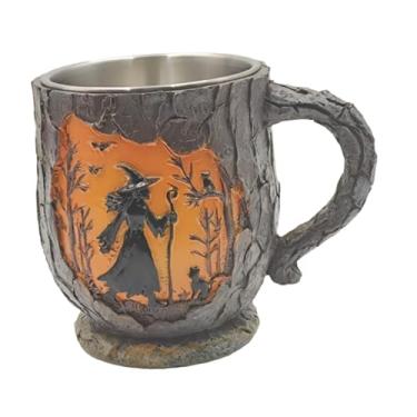 Imagem de Ｂｅｓｇａ Caneca divertida de Halloween, enfeite de mesa, presente criativo e versátil, coleção de resina para encontros, uso diário, aniversários, casa, para, Bruxa