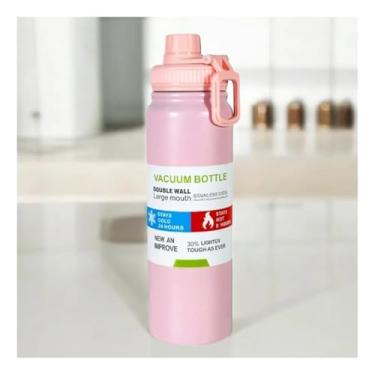 Imagem de Garrafa Térmica Inox Parede Dupla Quente ou Frio (Rosa)