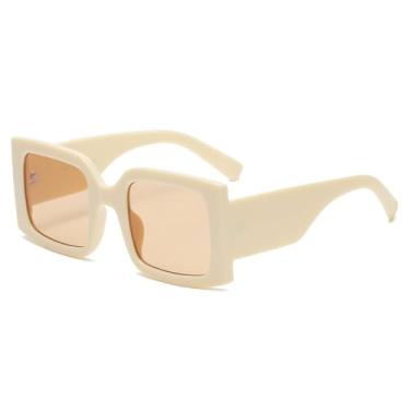 Imagem de Óculos de Sol Retrô de Pernas Largas Marrons para Mulheres, Estilo Vintage, Degradê, Masculino, Hip