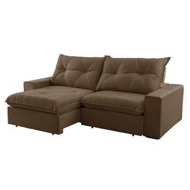 Imagem de Sofá Hall Veludo Dois Módulos De 120m B25cm Meu Sofá Online B016 Veludo Marrom