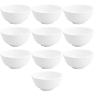Imagem de Conjunto de 10 Tigelas de Porcelana Pequenas Lyor 200ml Cumbucas para 