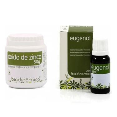 Imagem de Kit Óxido de Zinco 50g e Eugenol 20ml, Restaurador Provisório Odontológico, Pasta para Tratamento Dentário