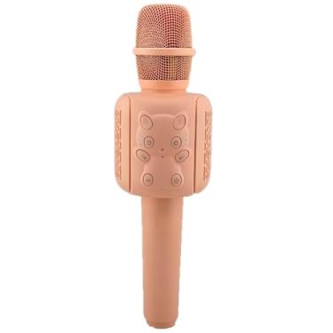 Imagem de Microfone Karaokê Bluetooth Infantil, 27,2cm, Sem Fio, com Alto-Falante Embutido, Bateria 1500mAh, Alcance 15m, Compatível com Cartão TF