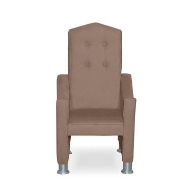 Imagem de Mini Cadeira Poltrona Infantil Troninho Decorativa Suede Cappuccino