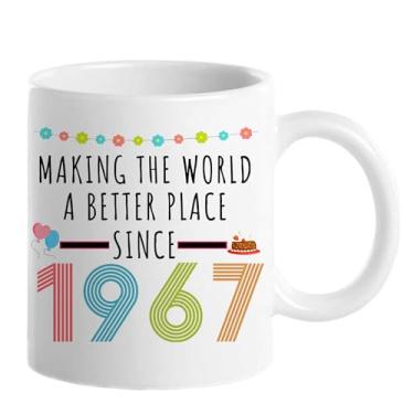 Imagem de Choinn 1967 Presentes de aniversário de 59 anos para mulheres e homens, 59 anos, presente de aniversário, caneca de café para mãe, pai, avó, vovô, ideias de presentes de aniversário de 59 anos, Dia