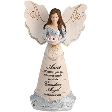 Imagem de Pavilion Gift Company Estatueta de Anjo Guardião da Tia, 15 cm, roxa