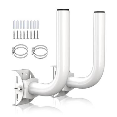 Imagem de Suporte de ponte universal sem fio, pacote com 2 postes e montado na parede para ponto de acesso WiFi ponto a ponto externo CPE Client Bridge