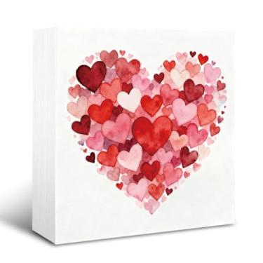 Imagem de Sinais de decoração de dia dos namorados, caixa de madeira decorativa, decoração do dia dos namorados, decoração de mesa de sala de estar, arte de decoração de mesa, presente inspirador para amigos ou