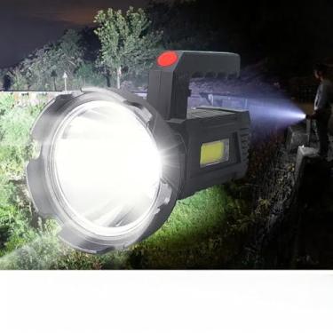 Imagem de Lanterna Holofote Recarregável Farol De Mão Usb À Prova D'água Portátil LED Para Luzes De Trabalho lanterna tatica militar Adequado para acampar