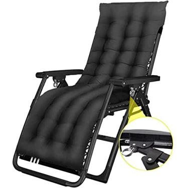 Imagem de Cadeira de pátio acolchoada, espreguiçadeira, cadeira ajustável para pátio, usada para pátio, reclináveis de gramado tamanho dobrável: 65 x 96 x 17 cm