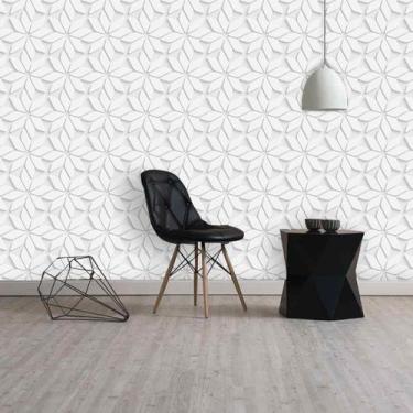 Imagem de Papel De Parede Aspecto 3D Geométrico Floral 0,50 X 3M - Artetik Digit