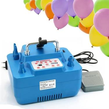 Imagem de JYXYXSCP Bomba de balão elétrica, inflador de balão de bico duplo, bomba de ar elétrica, bomba de ar temporização, inflador de balão quantitativo para festa/casamento