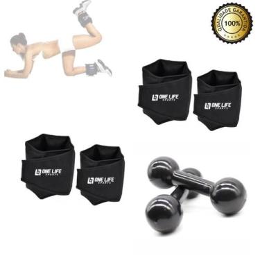 Imagem de Kit Caneleira Profissional Pr 3Kg + 5 Kg + Pr Halter 4 Kg - Infinity, 