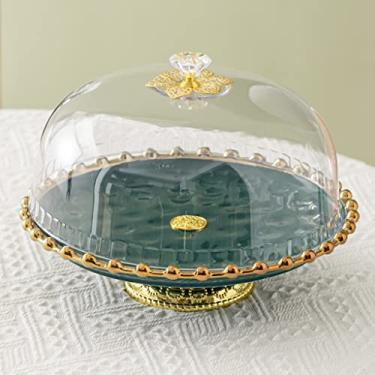 Imagem de Cesta de frutas, cestas de armazenamento para tigela de frutas, cesta de frutas com tampa, bandeja de bolo, suporte de armazenamento de vegetais para cozinha, balcões, bancada, decoração de casa