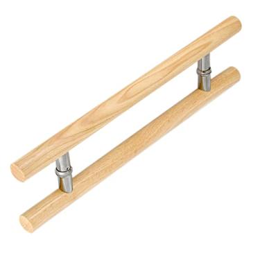 Imagem de Puxadores de porta H Sbarn, oficina de sala de estudo, puxador simples de barra de puxar de madeira maciça, maçaneta de porta lisa dupla face, ferragens/estilo 2/60 cm/23,6 pol