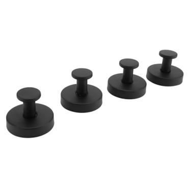 Imagem de SUNGOOYUE Ganchos de Parede Versáteis Com Ventosa Feitos de Aço Inoxidável, Toalheiros à Prova de Ferrugem Com Ventosa para Banheiro e Cozinha, Pacote de 4 (Preto)