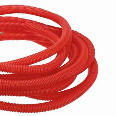 Imagem de DMiotech Tubo dividido de tear de arame de 15,2 m, protetores de cabo de conduíte flexível para animais de estimação para escritório, casa, jardim, vermelho